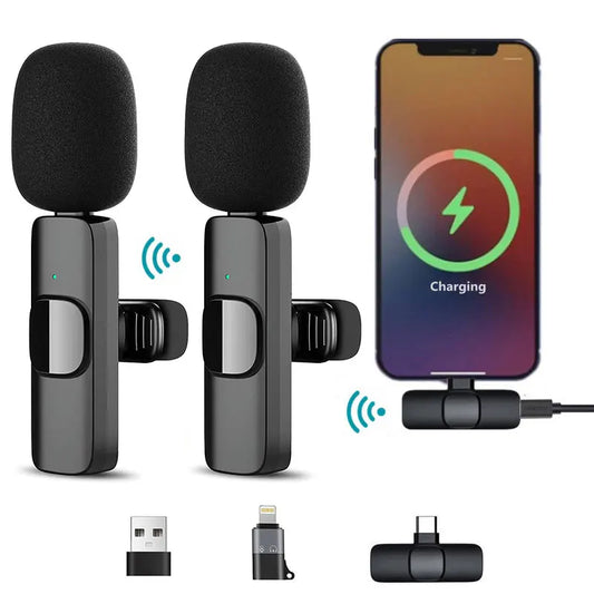 K9 Lapel Mini Wireless Live Streaming Microphone Lavalier Lapela Microfone Sem Fio For Iphone Android Mobile Cell Phone PC Vlog